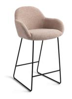 Jesper Home Kushi barkruk H65 Stone Haze slide black - thumbnail