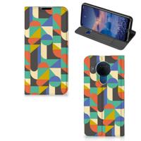 Nokia 5.4 | Hoesje met Magneet | Funky Retro - thumbnail