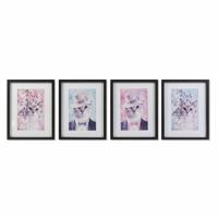 Schilderij DKD Home Decor Katten (35 x 2,5 x 45 cm) (35 x 2 x 45 cm) (4 Stuks) - thumbnail