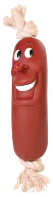 Hondenspeelgoed Trixie Sausages on a Rope 75 cm Bruin Lijmen Worsten