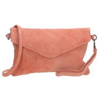 Charm Suède Envelop Clutch / Avondtasje Oud Roze - thumbnail