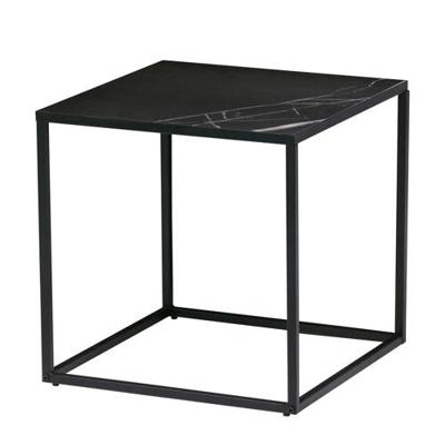 vtwonen Vierkante Bijzettafel 'Side M' Zwart marmer, 45 x 45cm vtwonen Vierkante Bijzettafel 'Side M' Zwart marmer, 45 x 45cm