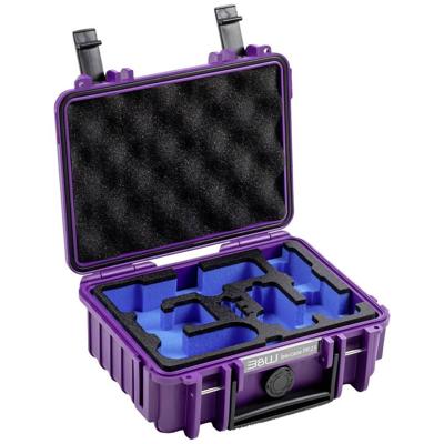B&W International B&W Outdoor transportkoffer voor DJI Osmo Pocket 3 Creative Combo - type 500 paars - waterdicht volgens IP67-certificering, stofdicht, onbreekbaar en onverwoestbaar
