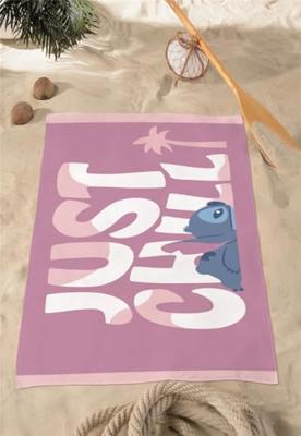 Stitch strandlaken Chill Roze 70 x 140 cm polyester Stitch strandlaken Chill Roze 70 x 140 cm polyester