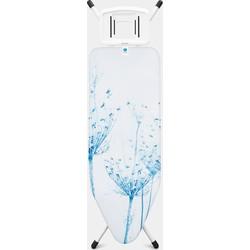 Brabantia Strijkplank C, 124x45 cm Cotton Flower met solide strijkijzerhouder - White Brabantia Strijkplank C, 124x45 cm Cotton Flower met solide strijkijzerhouder - White