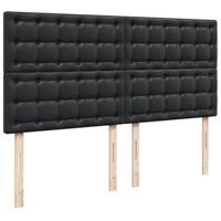 Boxspring met matras kunstleer zwart 180x200 cm - thumbnail