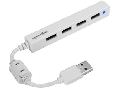 SpeedLink Snappy Slim USB 2.0-hub 4 poorten Wit