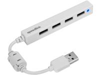 SpeedLink Snappy Slim USB 2.0-hub 4 poorten Wit - thumbnail