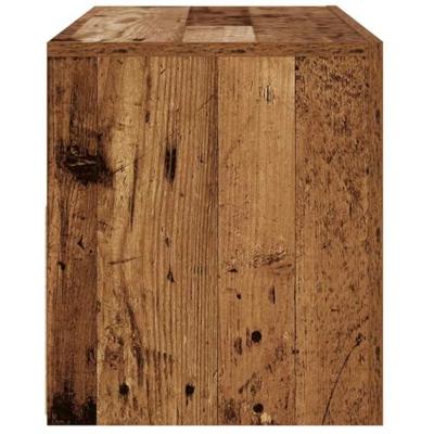 Tv-meubel met LED 90x35x40 cm bewerkt hout oud hout