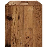 Tv-meubel met LED 90x35x40 cm bewerkt hout oud hout - thumbnail