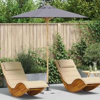 VidaXL Tuinparasol donkergrijs ø 270 x 260 cm bamboe - thumbnail