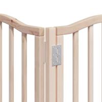 Hondenhek inklapbaar met deur 12 panelen 600 cm populierenhout - thumbnail