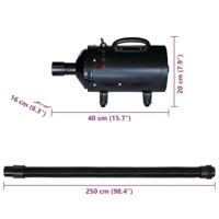 Hondenföhn met 3 opzetstukken 2400 W zwart - thumbnail