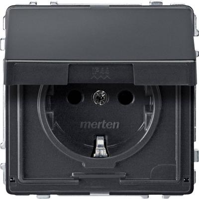 Merten MEG2310-7214 Wandcontactdoos AquaDesign Antraciet 1 stuk(s)
