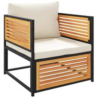 6-delige Loungeset met kussens massief acaciahout - thumbnail