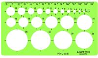 Cirkelsjabloon linex 22cir grn - thumbnail