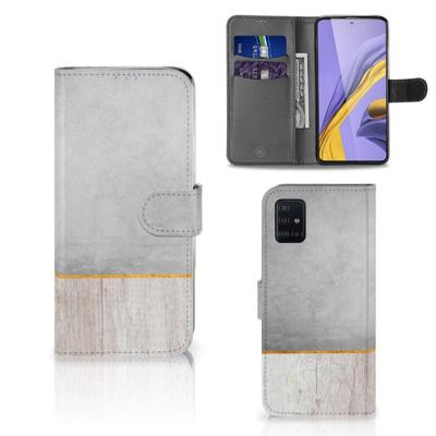 Samsung Galaxy A51 | Book Style Case | Wood Concrete