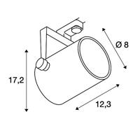 SLV Euro 153851 230V-railsysteem lamp 3-fasig GU10 25 W Halogeen, LED Wit - thumbnail