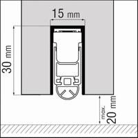 EllenMatic Uni-Proof automatische valdorpel alu.1128 mm - thumbnail