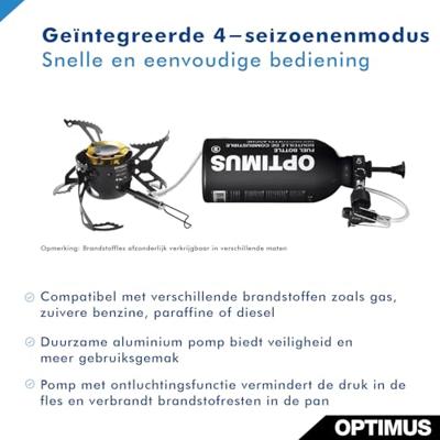 Optimus Polaris Optifuel Black Edition Brander Zwart