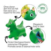 Jamara Bouncing Animal Dragon green with pump - thumbnail
