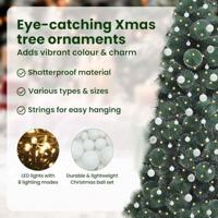 Kunstkerstboom met voorverlichting en ballenset Groen 240 cm - thumbnail