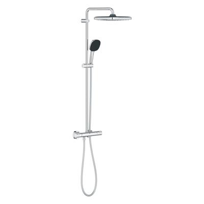 Grohe Vitalio Comfort 250 douchesysteem thermostatisch hoofddouche 1 straalsoort en handd. 2 straalsoorten chroom 26696001
