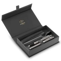 Parker IM vulpen en balpen, duoset, giftbox en etui, zilver - thumbnail