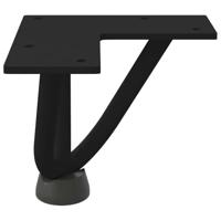 Haarnadelpoten voor Salontafel 4 st 10 cm massief staal zwart - thumbnail