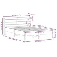 Bedframe zonder matras massief grenenhout wasbruin 135x190 cm - thumbnail