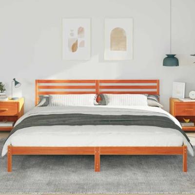 Bedframe Wasbruin 180 x 210 cm Massief grenenhout Bedframe Wasbruin 180 x 210 cm Massief grenenhout