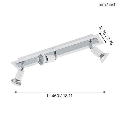 Eglo Led plafondspotSarria 3-lichts wit - 94961