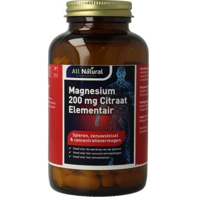All Natural Magnesium Citraat 400 mg Tabletten