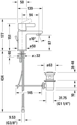 Wastafelkraan Duravit D-Neo Mengkraan EcoStart Eengreeps 5x13.9x15.1 cm Trekwaste Chroom Duravit Wastafelkraan Duravit D-Neo Mengkraan EcoStart Eengreeps 5x13.9x15.1 cm Trekwaste Chroom Duravit