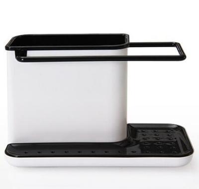 2 PC'S keuken spons organisator stands vak zelf drainage wastafel opslag rek (zwart)