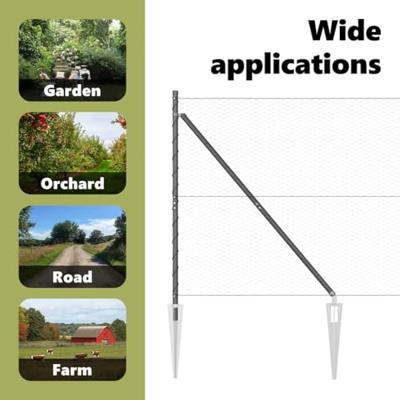 VidaXL Afrasteringspaal grijs 10 x 1,4 m (25 mm gaas) staal en pvc