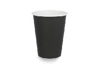 Kartonnen koffiebeker 360cc 12oz zwart FSC Mix Credit - thumbnail