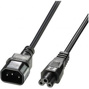 LINDY Stroom Aansluitkabel [1x IEC-stekker - 1x IEC-stekker] 2 m Zwart