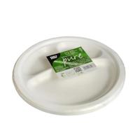 12 Borden suikerriet "Pure" 3-vaks Ø23cm - thumbnail