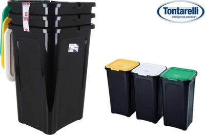 Recycling prullenbak Tontarelli TON854 44 L (3 Stuks) - 8009404218648 Recycling prullenbak Tontarelli TON854 44 L (3 Stuks) - 8009404218648
