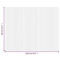 VidaXL Vloerkleed rechthoekig 80x100 cm bamboe lichtnaturel - thumbnail