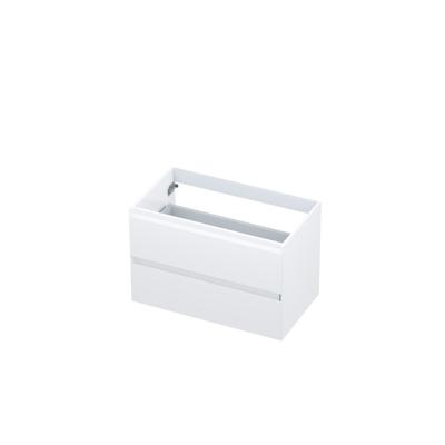 INK - Onderkast 2 Laden Greeploos Gelakt - 800x450x520 Mm - Hoogglans Wit