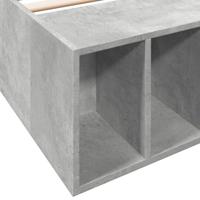 Bedframe bewerkt hout betongrijs 75x190 cm - thumbnail