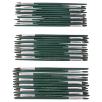 Copenhagen Pro Autolakpenselen Set | Maat 1-2-3 | Pony haar | FSC groen gelakte houten steel | 36 delig - 23.149.61 - thumbnail