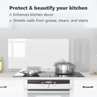 VidaXL Keuken spatscherm doorzichtig 120 x 50 cm gehard glas - thumbnail