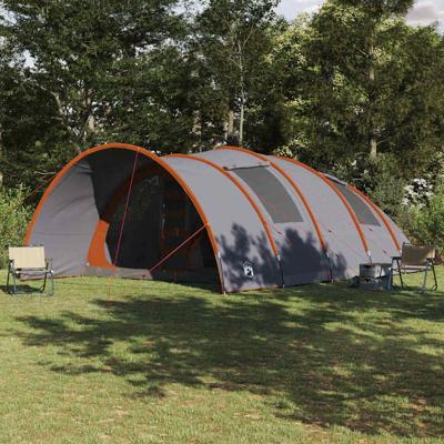 Tunneltent met dak Grijs en Oranje 710 x 460 x 245 cm