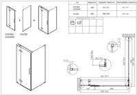 Saqu Grace draaideur met vast paneel rechts incl. antikalk 90x210cm mat zwart - thumbnail