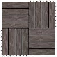 Terrastegels diep relif 30x30 cm 1 m HKC donkerbruin 11 st - thumbnail