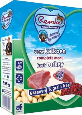 Renske Graanvrij vers gestoomd kalkoen natvoer hond (tetra) 1 tray (10 x 395 g) Renske Graanvrij vers gestoomd kalkoen natvoer hond (tetra) 1 tray (10 x 395 g)
