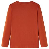 Kindershirt met lange mouwen berenprint 140 lichtroestkleurig - thumbnail